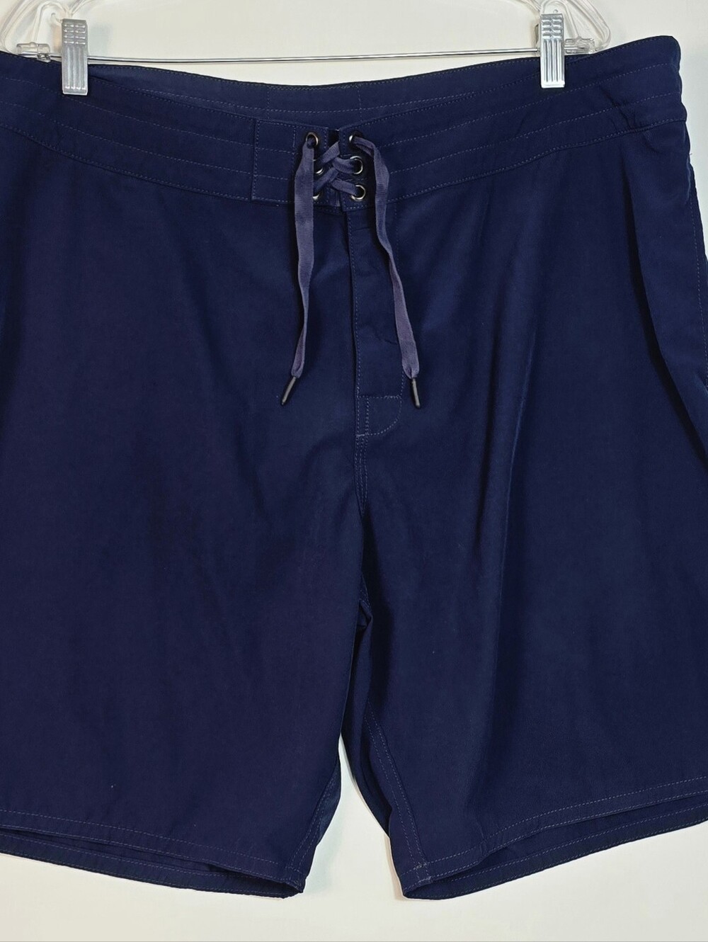 Birdwell Navy Blue Lace-Up Swim Board Shorts